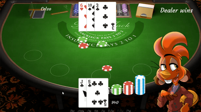Interactive Blackjack Casino Game